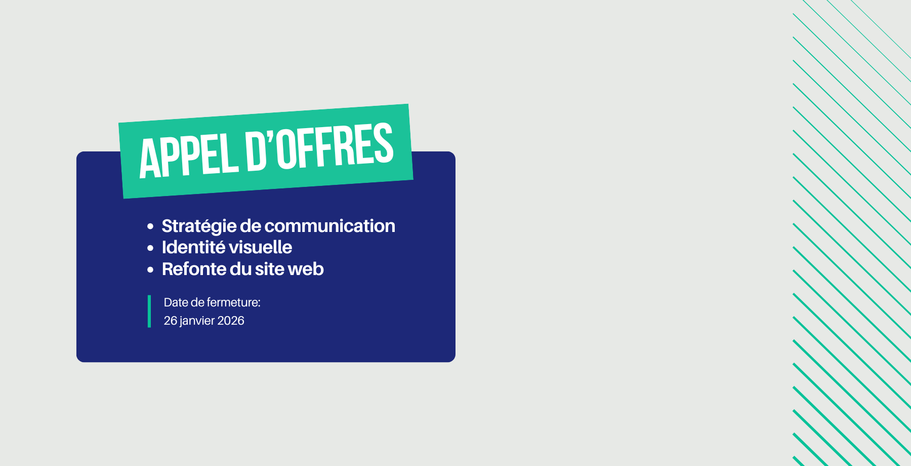 APPEL D'OFFRES – Stratégie de communication, Identité ... Image 1